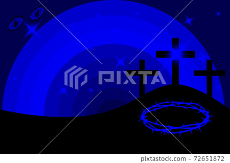 Three crosses standing on Golgotha, Easter - Golgotha, 72651872