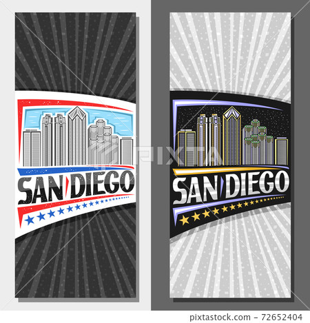 Vector vertical layouts for San Diego 72652404
