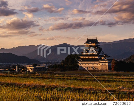 胜山城博物館的夜景 胜山城博物館的夜景 72653633