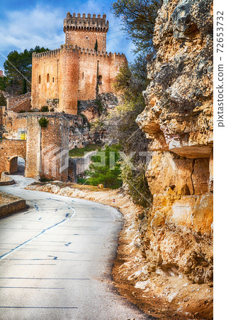 Alarcon castle - medieval castle in Spain, Castile- la mancha 72653732
