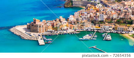 Castellammare del Golfo - beautiful coastal town in Sicily. Italy Castellammare del Golfo - beautiful coastal town in Sicily. Italy 72654356