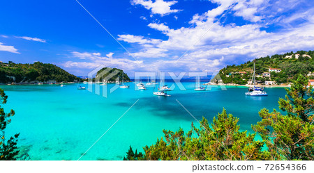 Gorgeopus Ionian islands of Greece - Paxos with turquoise waters and picturesque bay 72654366