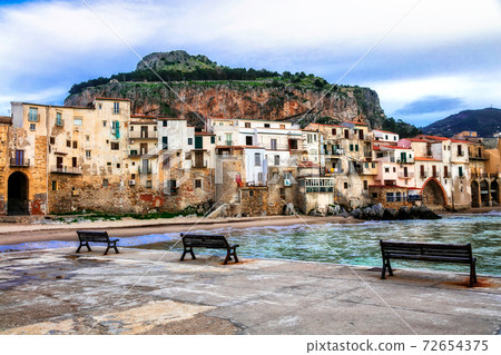 Landmarks of Italy - beautiful coastal town Cefalu in Sicily 72654375