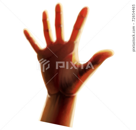 Powerful palm against the sun, real touch, no line art Powerful palm against the sun, real touch, no line art 72654465