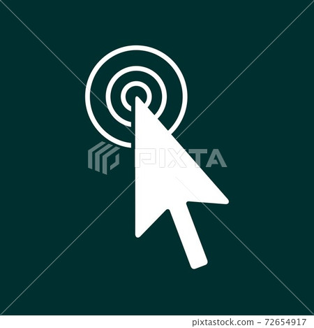 Clicking cursor icon (on black background) - Stock Illustration ...