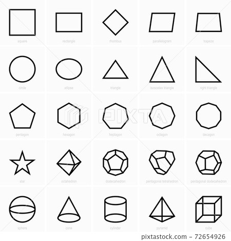 Geometric figures icons Geometric figures icons 72654926