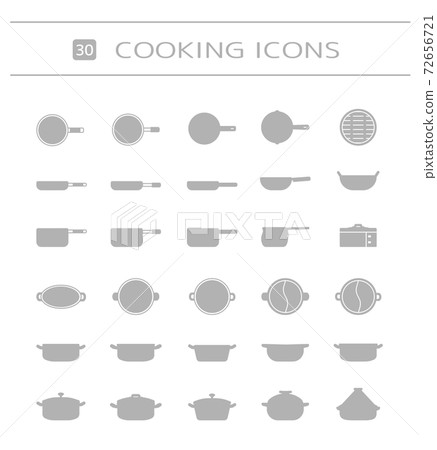 廚房用具圖圖標設置輪廓 72656721