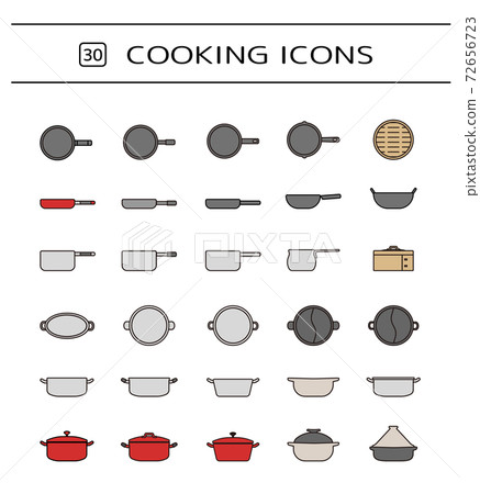 Kitchen utensils illustration icon set color Kitchen utensils illustration icon set color 72656723