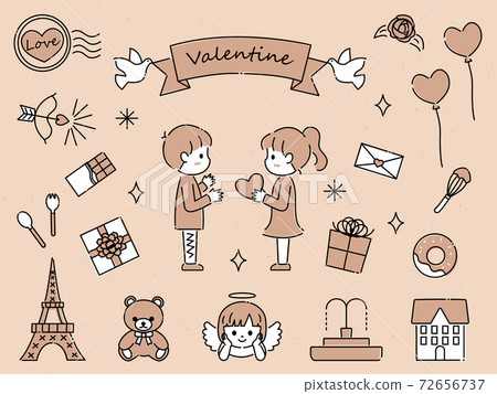 手繪可愛情人節材料套裝 72656737