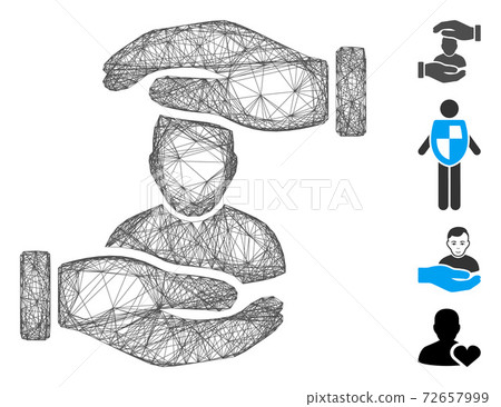Network User Care Hands Vector Mesh 72657999