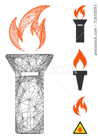 Net Torch Flame Vector Mesh Net Torch Flame Vector Mesh 72658093
