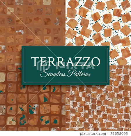 Terrazzo Vector Seamless Pattern, Stone Flooring, Texture Background Terrazzo Vector Seamless Pattern, Stone Flooring, Texture Background 72658095