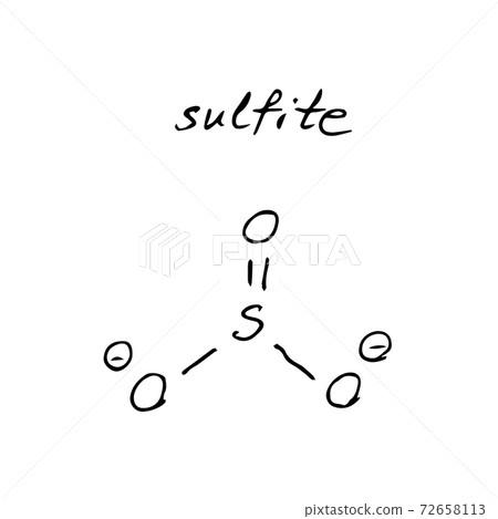 Sulfite Chemistry Molecule Formula Hand Drawn Imitation Sulfite Chemistry Molecule Formula Hand Drawn Imitation 72658113