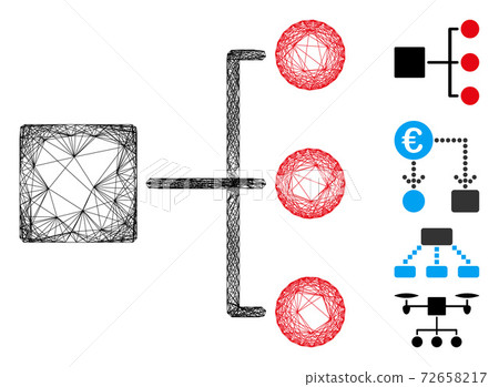 Net Structure Diagram Vector Mesh 72658217