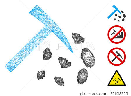 Network Stone Mining Hammer Vector Mesh Network Stone Mining Hammer Vector Mesh 72658225