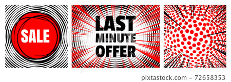 Last Minute Offer Text Promotion and Discount Icon in Round Frame Last Minute Offer Text Promotion and Discount Icon in Round Frame 72658353