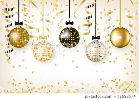 Transparent Realistic 3d Vector Christmas Balls Collection 72658574