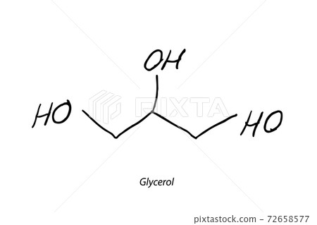 Glycerol Molecule Formula Hand Drawn Imitation Icon Glycerol Molecule Formula Hand Drawn Imitation Icon 72658577