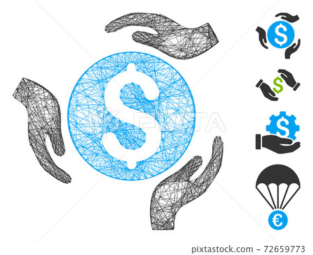 Network Money Care Hands Vector Mesh 72659773
