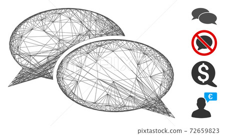 Linear Message Clouds Vector Mesh Linear Message Clouds Vector Mesh 72659823