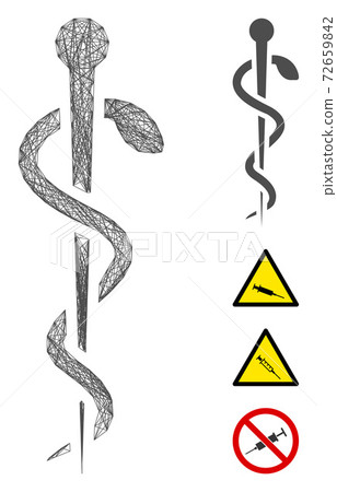Hatched Medical Needle Vector Mesh Hatched Medical Needle Vector Mesh 72659842