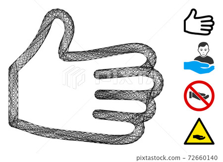 Net Human Palm Vector Mesh - Stock Illustration [72660140] - PIXTA
