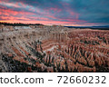 colors in the clouds and sky over the incredible landscape at the scenic Bryce point in Bryce Canyon National Park, Utah 72660232