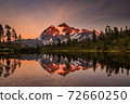 Picture Lake sunset Washington 72660250