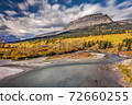 Fall colors in Glacier National Park Montana 72660255