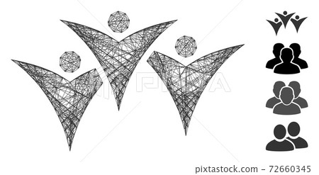 Linear Future People Group Vector Mesh 72660345