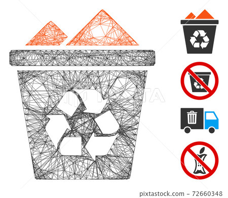 Linear Full Recycle Bin Vector Mesh 72660348