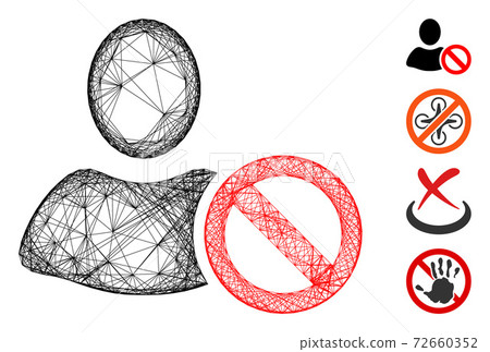 Hatched Forbidden Vector Mesh Hatched Forbidden Vector Mesh 72660352