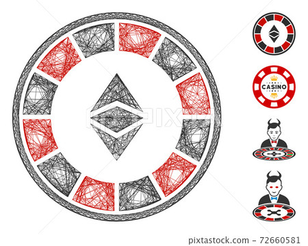 Linear Ethereum Casino Roulette Vector Mesh 72660581