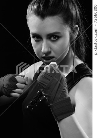 young female boxer young female boxer 72660800