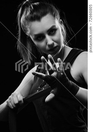 young female boxer young female boxer 72660805