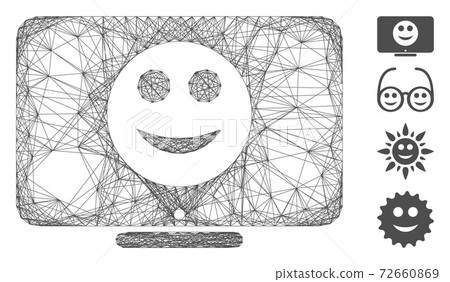 Network Display Smile Vector Mesh Network Display Smile Vector Mesh 72660869