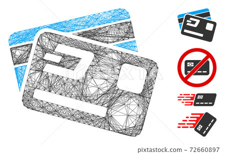 Linear Dash Credit Cards Vector Mesh Linear Dash Credit Cards Vector Mesh 72660897