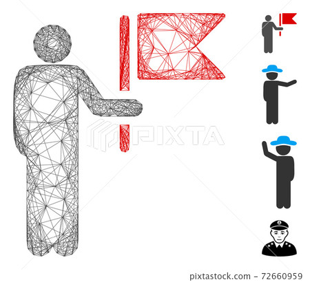 Linear Commander with Flag Vector Mesh Linear Commander with Flag Vector Mesh 72660959