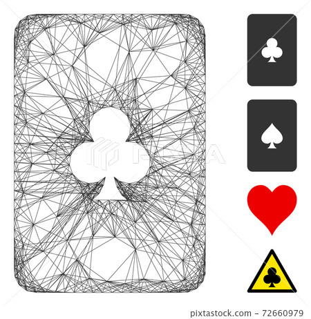 Network Clubs Playing Card Vector Mesh Network Clubs Playing Card Vector Mesh 72660979