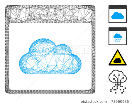 Hatched Cloud Calendar Page Vector Mesh Hatched Cloud Calendar Page Vector Mesh 72660986