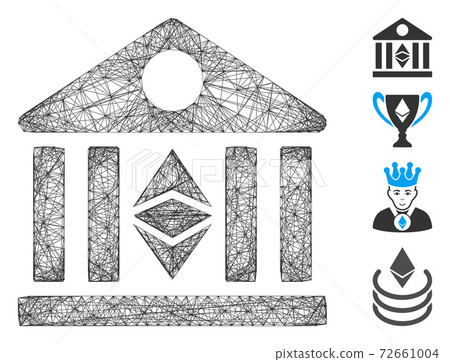 Hatched Classic Ethereum Bank Vector Mesh Hatched Classic Ethereum Bank Vector Mesh 72661004