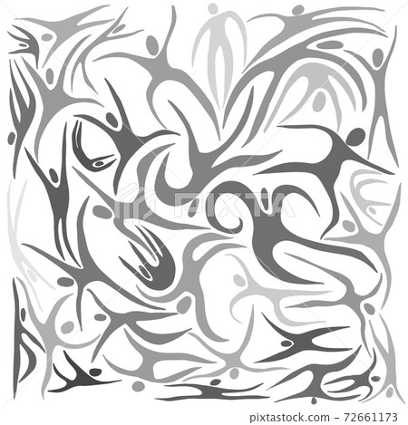 Vector sport seamless pattern with silhouettes of person. Simple abstract black and white illustration with figures of peoples in motion. Concept of movement, freedom, activity for print and web 72661173