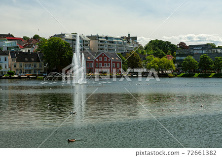 Cityscape of the old buildings in Stavanger, Norway 72661382