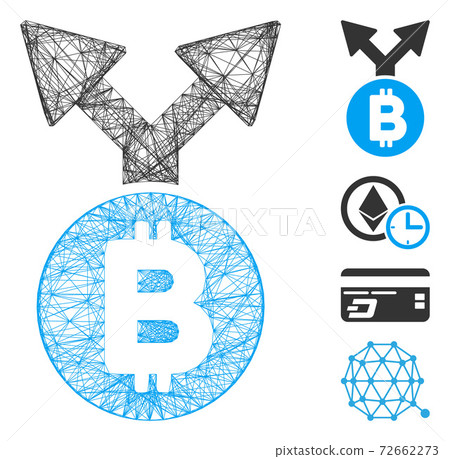 Network Bitcoin Fork Vector Mesh Network Bitcoin Fork Vector Mesh 72662273