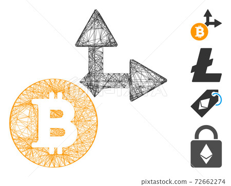 Net Bitcoin Fork Vector Mesh 72662274