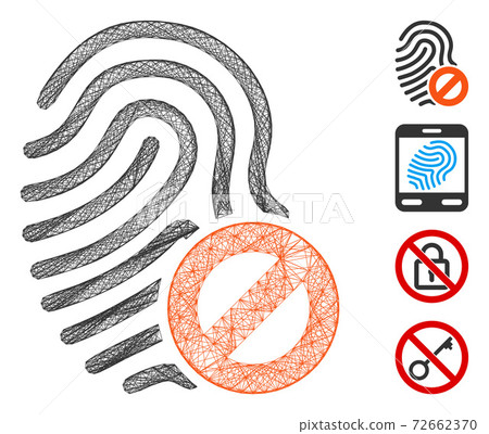 Net Banned Fingerprint Vector Mesh Net Banned Fingerprint Vector Mesh 72662370