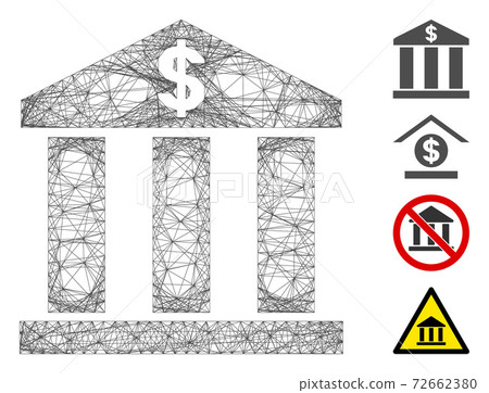 Linear Bank Building Vector Mesh Linear Bank Building Vector Mesh 72662380
