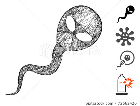 Network Alien Spermatozoon Vector Mesh Network Alien Spermatozoon Vector Mesh 72662420