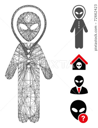 Linear Alien Space Armor Vector Mesh 72662423