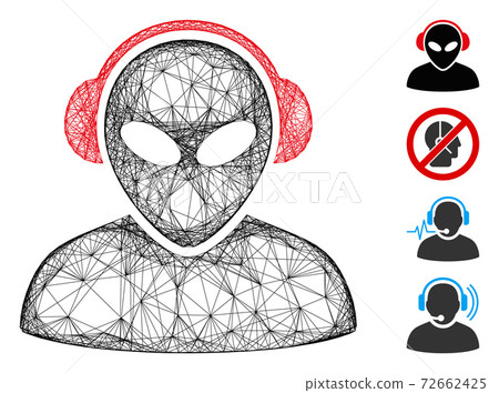 Hatched Alien Operator Vector Mesh Hatched Alien Operator Vector Mesh 72662425